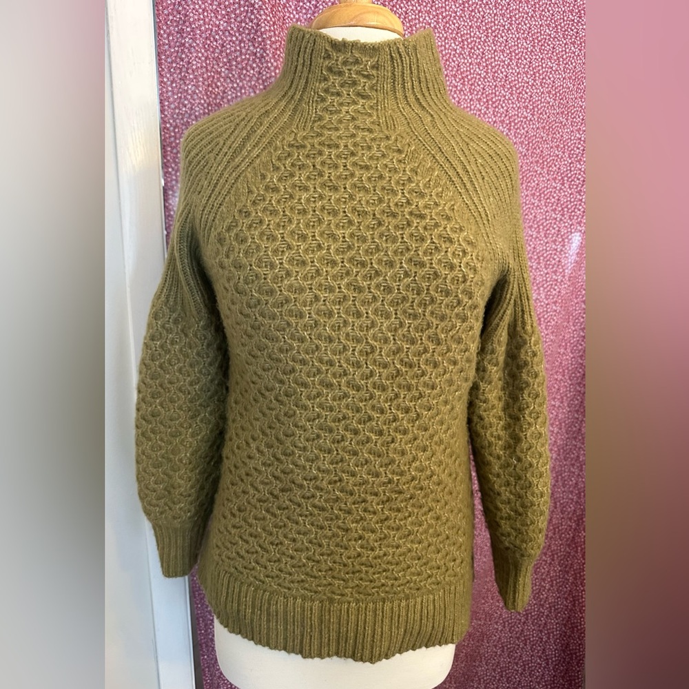Anthropologie Olive mock  Neck Sweater